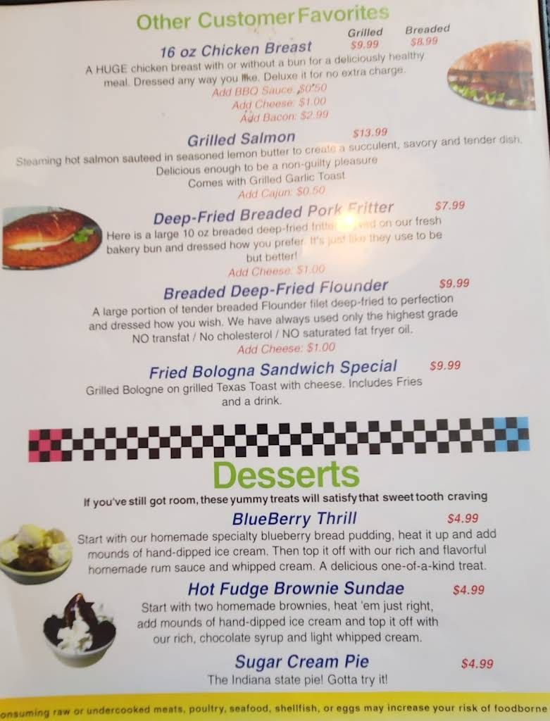 Rock-Cola 50's Cafe Menu 1